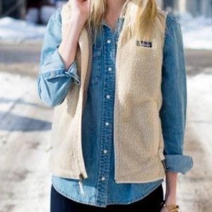 Patagonia Retro fleece Sherpa vest size small cream ivory color